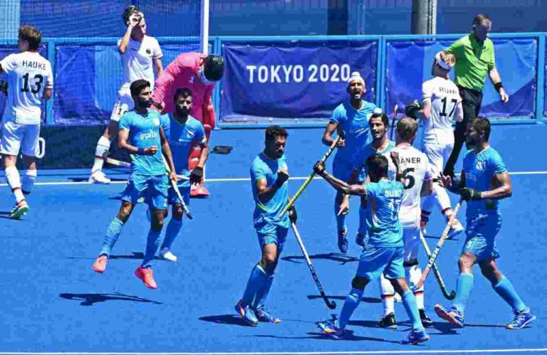टोक्यो ओलिम्पिक में भारत ने पुरुष हॉकी में जर्मनी को हराकर कांस्‍य पदक जीता